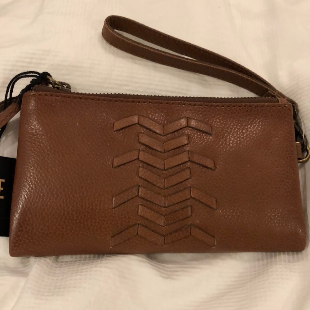 FRYE MEADOW CLUTCH WALLET in Cognac NWT